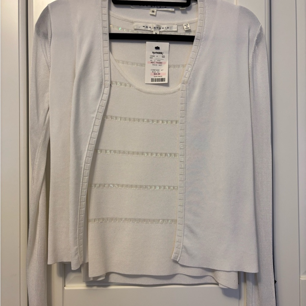 Vintage Silk Cardigan and Tank Set